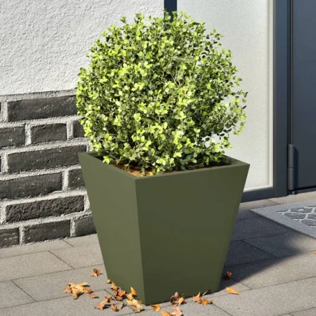 Jardineras 2 unidades acero verde oliva 30x30x30 cm de , Maceteros y jardineras - Ref: Foro24-851045, Precio: 48,79 €, Descue...