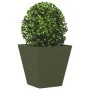 Jardineras 2 unidades acero verde oliva 30x30x30 cm de , Maceteros y jardineras - Ref: Foro24-851045, Precio: 48,79 €, Descue...
