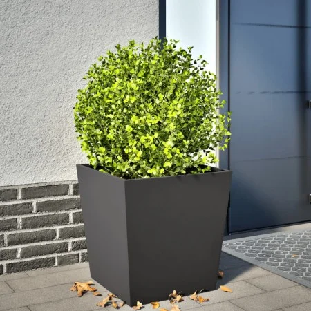 Jardinera de acero negra 50x50x50 cm de , Maceteros y jardineras - Ref: Foro24-851066, Precio: 66,22 €, Descuento: %