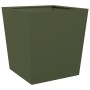 Jardinera de acero verde oliva 50x50x50 cm de , Maceteros y jardineras - Ref: Foro24-851072, Precio: 52,49 €, Descuento: %