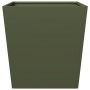 Jardinera de acero verde oliva 50x50x50 cm de , Maceteros y jardineras - Ref: Foro24-851072, Precio: 52,49 €, Descuento: %