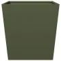 Jardinera de acero verde oliva 50x50x50 cm de , Maceteros y jardineras - Ref: Foro24-851072, Precio: 58,69 €, Descuento: %