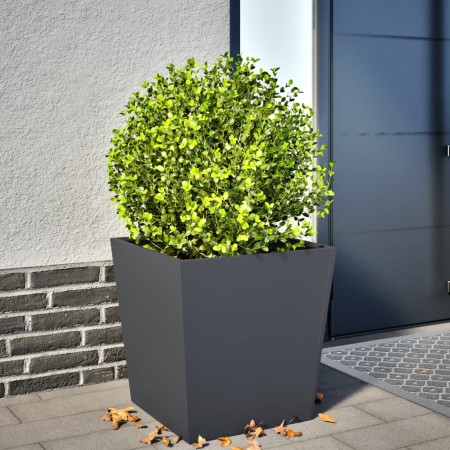 Jardinera de acero gris antracita 50x50x50 cm de , Maceteros y jardineras - Ref: Foro24-851070, Precio: 55,95 €, Descuento: %
