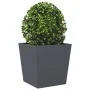 Jardinera de acero gris antracita 50x50x50 cm de , Maceteros y jardineras - Ref: Foro24-851070, Precio: 55,18 €, Descuento: %