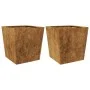 Jardineras 2 unidades acero oxidado 50x50x50 cm de , Maceteros y jardineras - Ref: Foro24-851079, Precio: 99,67 €, Descuento: %