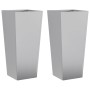 Jardineras 2 uds acero inoxidable 35x35x75 cm de , Maceteros y jardineras - Ref: Foro24-851091, Precio: 81,98 €, Descuento: %