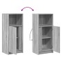 Aparador con LED madera de ingeniería gris Sonoma 42,5x34x100cm de , Aparadores - Ref: Foro24-852157, Precio: 60,37 €, Descue...
