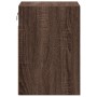 Mesita de noche de pared con luces LED roble marrón de , Mesitas de noche - Ref: Foro24-3307973, Precio: 55,02 €, Descuento: %