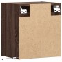 Mesita de noche de pared con luces LED roble marrón de , Mesitas de noche - Ref: Foro24-3307973, Precio: 55,02 €, Descuento: %