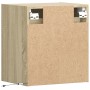 Mesita de noche de pared con luces LED roble Sonoma de , Mesitas de noche - Ref: Foro24-3307965, Precio: 56,59 €, Descuento: %