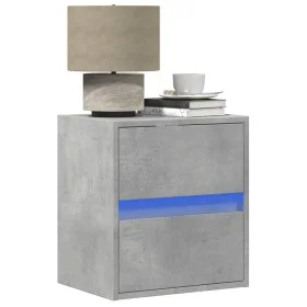 Mesita de noche de pared con luces LED gris hormigón by , Nightstands - Ref: Foro24-3307967, Price: 52,99 €, Discount: %