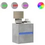 Mesita de noche de pared con luces LED gris hormigón by , Nightstands - Ref: Foro24-3307967, Price: 52,99 €, Discount: %