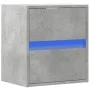 Mesita de noche de pared con luces LED gris hormigón by , Nightstands - Ref: Foro24-3307967, Price: 52,99 €, Discount: %