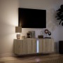 Mueble de TV de pared con luces LED roble Sonoma 100x31x35 cm de , Muebles TV - Ref: Foro24-852266, Precio: 63,38 €, Descuent...