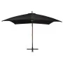 Sombrilla colgante con palo madera maciza de abeto negro 3x3 m de vidaXL, Sombrillas - Ref: Foro24-313778, Precio: 140,98 €, ...