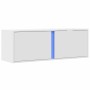 Mueble de TV de pared con luces LED blanco 100x31x35 cm de , Muebles TV - Ref: Foro24-852264, Precio: 67,35 €, Descuento: %