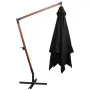 Sombrilla colgante con palo madera maciza de abeto negro 3x3 m de vidaXL, Sombrillas - Ref: Foro24-313778, Precio: 140,98 €, ...