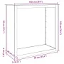 Leñero acero galvanizado 100x40x100 cm de , Bolsas y soportes de leña - Ref: Foro24-850973, Precio: 111,91 €, Descuento: %