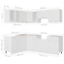 Juego muebles de cocina 11 piezas madera ingeniería blanco de , Armarios de cocina - Ref: Foro24-3067663, Precio: 697,29 €, D...