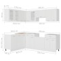 Juego muebles de cocina 11 piezas madera ingeniería blanco de , Armarios de cocina - Ref: Foro24-3067663, Precio: 698,16 €, D...