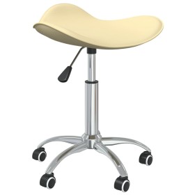 Silla de comedor giratoria de cuero sintético crema de , Sillas de comedor - Ref: Foro24-3088569, Precio: 55,19 €, Descuento: %