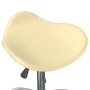 Silla de comedor giratoria de cuero sintético crema de , Sillas de comedor - Ref: Foro24-3088569, Precio: 55,19 €, Descuento: %