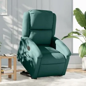 Sillón eléctrico reclinable elevable de tela verde oscuro de , Sillones - Ref: Foro24-3204194, Precio: 322,67 €, Descuento: %