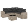 Set de sofás de jardín 6 pzas y cojines ratán sintético gris de , Conjuntos de jardín - Ref: Foro24-3222561, Precio: 415,03 €...