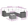 Set de sofás de jardín 6 pzas y cojines ratán sintético gris de , Conjuntos de jardín - Ref: Foro24-3222561, Precio: 415,03 €...