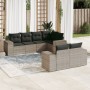 Set de sofás de jardín 7 pzas con cojines ratán PE gris claro de , Conjuntos de jardín - Ref: Foro24-3222811, Precio: 545,07 ...