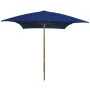 Sombrilla de jardín con palo de madera azul 200x300 cm de vidaXL, Sombrillas - Ref: Foro24-313761, Precio: 70,42 €, Descuento: %