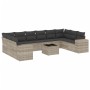 Set de sofás de jardín 11 pzas y cojines ratán sintético gris de , Conjuntos de jardín - Ref: Foro24-3223081, Precio: 771,17 ...
