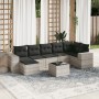 Set de sofás de jardín 8 pzas y cojines ratán sintético gris de , Conjuntos de jardín - Ref: Foro24-3222891, Precio: 552,10 €...