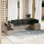 Set de sofás de jardín 6 pzas y cojines ratán sintético gris de , Conjuntos de jardín - Ref: Foro24-3222631, Precio: 448,92 €...