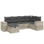 Set de sofás de jardín 6 pzas y cojines ratán sintético gris de , Conjuntos de jardín - Ref: Foro24-3264418, Precio: 420,63 €...