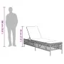Sun lounger with synthetic rattan and grey cushion by , Loungers - Ref: Foro24-4002739, Price: 143,24 €, Discount: %