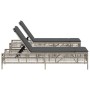 Tumbonas con mesita 2 unidades ratán sintético gris claro de , Tumbonas - Ref: Foro24-4002751, Precio: 278,25 €, Descuento: %