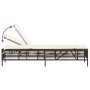 Tumbonas con mesita 2 unidades ratán sintético marrón de , Tumbonas - Ref: Foro24-4002747, Precio: 276,64 €, Descuento: %