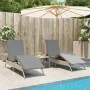 Sun loungers with cushions 2 units synthetic rattan beige by , Loungers - Ref: Foro24-3261581, Price: 281,68 €, Discount: %