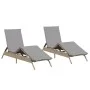 Sun loungers with cushions 2 units synthetic rattan beige by , Loungers - Ref: Foro24-3261581, Price: 281,68 €, Discount: %