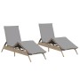Tumbonas con cojines 2 unidades ratán sintético beige de , Tumbonas - Ref: Foro24-3261581, Precio: 284,75 €, Descuento: %