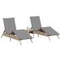 Tumbonas con cojines 2 unidades ratán sintético beige de , Tumbonas - Ref: Foro24-3261581, Precio: 284,75 €, Descuento: %
