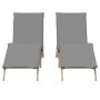 Tumbonas con cojines 2 unidades ratán sintético beige de , Tumbonas - Ref: Foro24-3261581, Precio: 284,75 €, Descuento: %