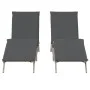 Liegestühle mit Kissen, 2 Stück, aus hellem grauem Kunststoff-Rattan. von , Liegen - Ref: Foro24-3261583, Preis: 281,37 €, Ra...