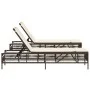 Liegestühle mit Kissen, 2 Stück, aus braunem Kunst-Rattan. von , Liegen - Ref: Foro24-3261597, Preis: 278,20 €, Rabatt: %