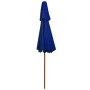 Sombrilla de dos pisos palo de madera azul 270 cm de vidaXL, Sombrillas - Ref: Foro24-313767, Precio: 94,13 €, Descuento: %
