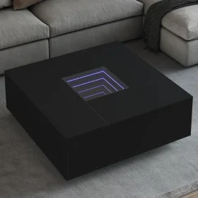 Mesa de centro con LED Infinity negra 100x100x40 cm de , Mesas de centro - Ref: Foro24-3284043, Precio: 230,13 €, Descuento: %