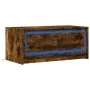 Mesa de centro con luces LED madera de ingeniería roble ahumado de , Mesas de centro - Ref: Foro24-851988, Precio: 91,94 €, D...