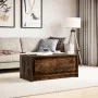 Mesa de centro con luces LED madera de ingeniería roble ahumado de , Mesas de centro - Ref: Foro24-851988, Precio: 91,94 €, D...