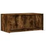 Mesa de centro con luces LED madera de ingeniería roble ahumado de , Mesas de centro - Ref: Foro24-851988, Precio: 91,94 €, D...